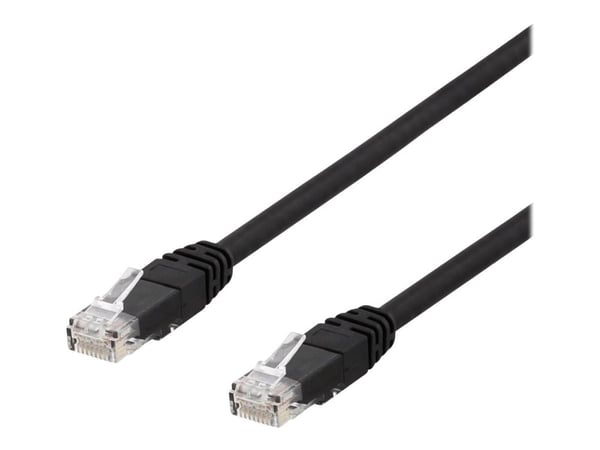 DELTACO TP-61SAU - Koblingskabel - RJ-45 (hann) til RJ-45 (hann) - UTP - CAT 6a - svart