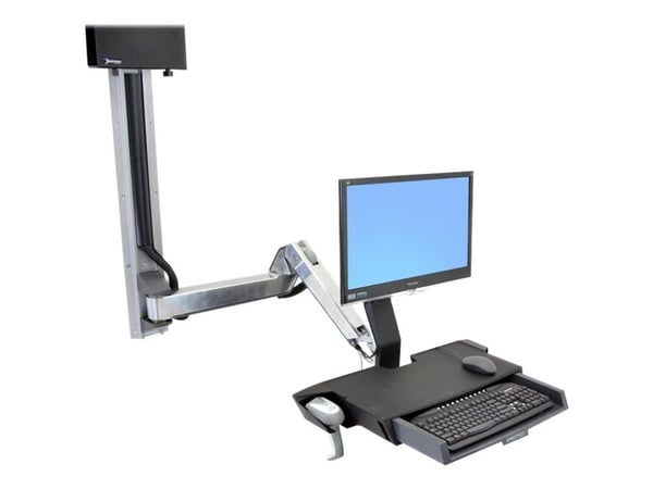 Ergotron StyleView Sit-Stand Combo Extender - Monteringskomponent (forlengerarm, veggskinnemontering, armdeksel, tilbehørsfastvare) - for LCD-skjer...
