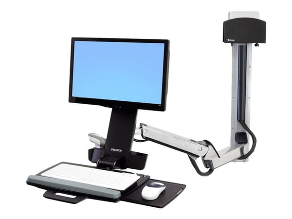 Ergotron StyleView Sit-Stand Combo Extender - Monteringskomponent (forlengerarm, veggskinnemontering, armdeksel, tilbehørsfastvare) - for LCD-skjer...