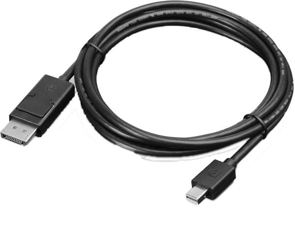 Lenovo - DisplayPort-kabel - Mini DisplayPort (hann) til DisplayPort (hann) - 2 m - for ThinkCentre M75t Gen 2; ThinkPad P51; ThinkStation P330 Gen...