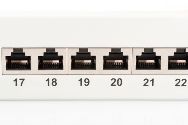DIGITUS Professional DN-91624S-EC - Patch-panel - CAT 6 - RJ-45 X 24 - svart, RAL 9005 - 1U - 19"
