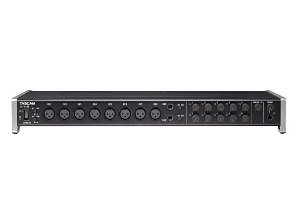 Tascam US-16X08, 2400 ohmia (O), 100 dB, 0,008%, 16 bittiä, 445 x 219 x 59 mm, 2,8 kg, 2,8 kg