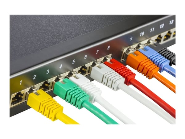 DELTACO - Koblingskabel - RJ-45 (hann) til RJ-45 (hann) - 10 m - FTP - CAT 6 - oransje