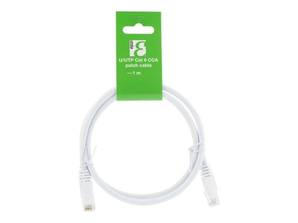EPZI - Koblingskabel - RJ-45 (hann) til RJ-45 (hann) - 1 m - UTP - CAT 6 - hvit