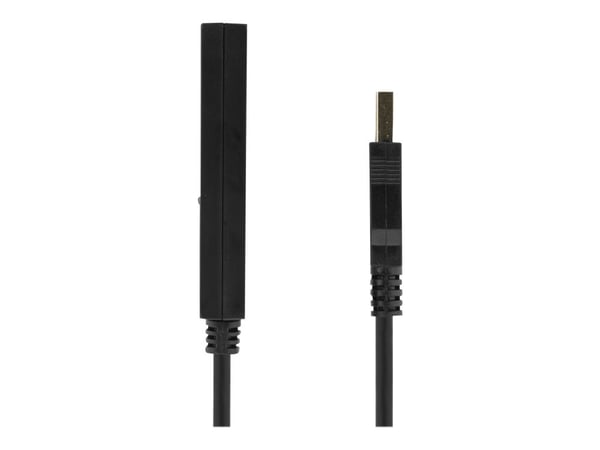 DELTACO USB2-EX3M - USB-jatkojohto - USB (naaras) - USB (uros) - USB 2.0 - 3 m - aktiivinen - musta