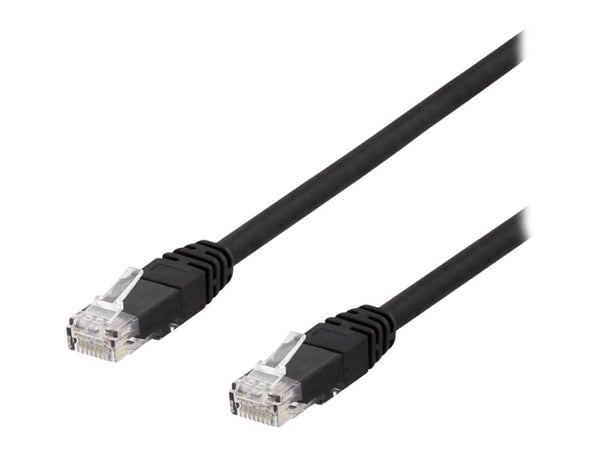 DELTACO TP-63SAU - Koblingskabel - RJ-45 (hann) til RJ-45 (hann) - UTP - CAT 6a - svart