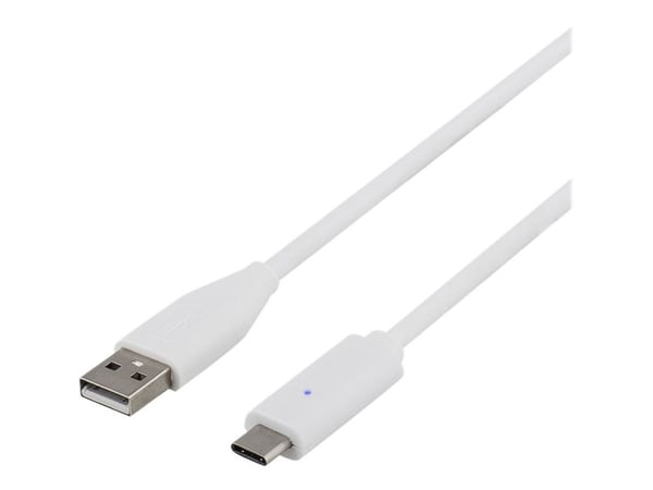 Deltaco USBC-1009, USB C, USB A, USB 2.0, 480 Mbit/s, Valkoinen