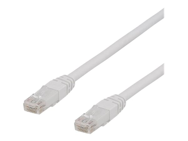 DELTACO TP-65VAU - Koblingskabel - RJ-45 (hann) til RJ-45 (hann) - UTP - CAT 6a - hvit
