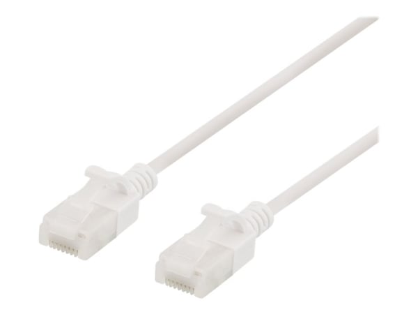 Deltaco U/UTP Cat6a laitekaapeli, ohut, läpimitta 3,5mm, 3m, valkoinen, 3 m, Cat6a, U/UTP (UTP), RJ-45, RJ-45, Valkoinen
