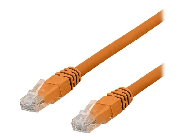 DELTACO TP-67ORAU - Koblingskabel - RJ-45 (hann) til RJ-45 (hann) - UTP - CAT 6a - halogenfri, formstøpt - oransje