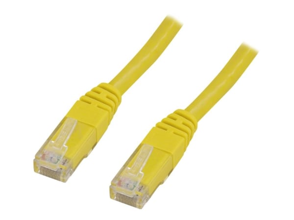 DELTACO - Koblingskabel - RJ-45 (hann) til RJ-45 (hann) - 1 m - UTP - CAT 6 - gul