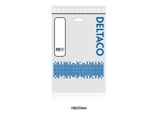 DELTACO - Liitäntäkaapeli - RJ-45 (han) til RJ-45 (han) - 30 cm - U/FTP - CAT 6a - halogenfri, formet - blå
