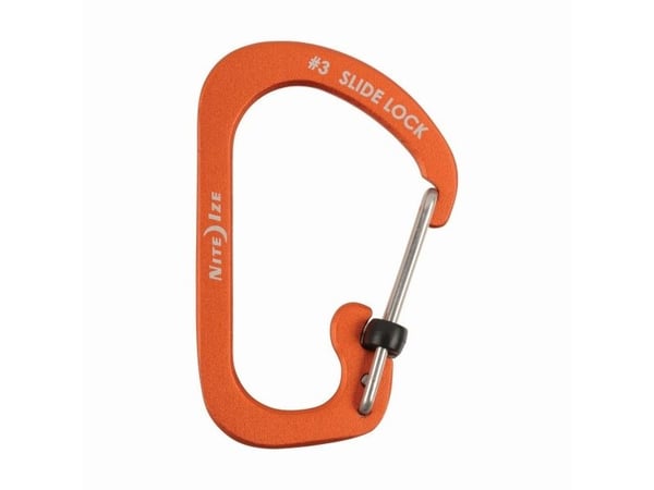 Nite Ize SlideLock #3 karabinkrok i aluminium oransje (CSLA3-19-R6)