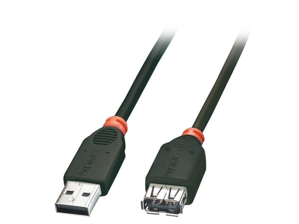 Lindy 41774, 3 m, USB A, USB A, 2.0, hann/kvinne, svart
