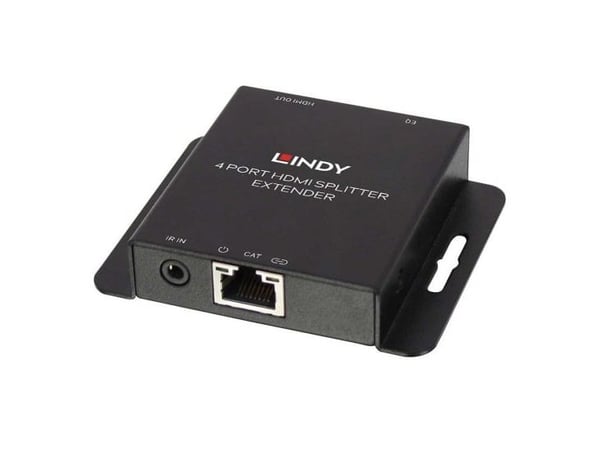 Lindy 38155, Sender og Mottaker, Koblet med ledninger (ikke trådløs), 50 m, Cat6, 1920 x 1080 piksler, Sort