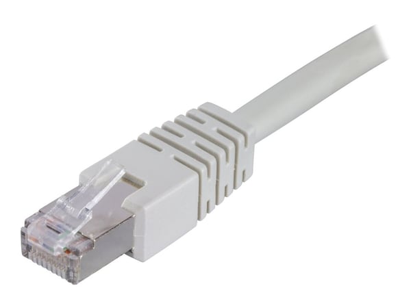 DELTACO STP-603 - Koblingskabel - RJ-45 (hann) til RJ-45 (hann) - 30 cm - foliebelagt uskjermet tvinnet kabelpar (F/UTP) - CAT 6 - formstøpt - grå