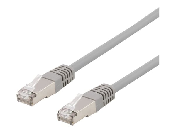 DELTACO STP-620AU - Liitäntäjohto - RJ-45 (uros) RJ-45 (uros) - 20 m - taitettu suojaamaton kierretty pari (F/UTP) - CAT 6a - halogeeniton - harmaa...