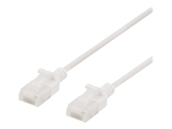 DELTACO - Koblingskabel - RJ-45 (hann) til RJ-45 (hann) - 50 cm - UTP - CAT 6a - halogenfri, formstøpt, uten hindringer - hvit
