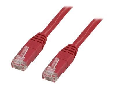 DELTACO - Krysskabel - RJ-45 (hann) til RJ-45 (hann) - 1 m - UTP - CAT 6 - flertrådet - rød