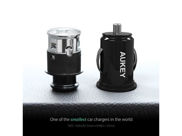 Aukey CC-S1 - Bilstrømadapter - 24 watt - 4.8 A - AiPower - 2 utgangskontakter (USB)