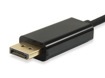 Equip 133467, 1.8 m, USB Type-C, DisplayPort, Hanstik, Suora, Suora