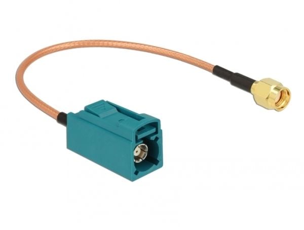 Delock - Antennekabel - FAKRA Z-kobling hunn til RP-SMA hann - 20 cm - koaksial