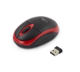 Titanum VULTURE - Mus - optisk - 3 knapper - trådløs - 2.4 GHz - USB trådløs mottaker - rød