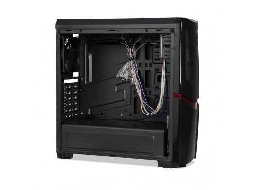 iBOX ORCUS X14 - Tower - ATX - sidepanel med vindu - ingen strømforsyning - svart - USB/lyd