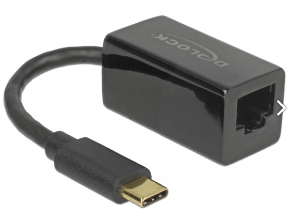 Delock - Nettverksadapter - USB-C 3.1 - Gigabit Ethernet x 1 - svart