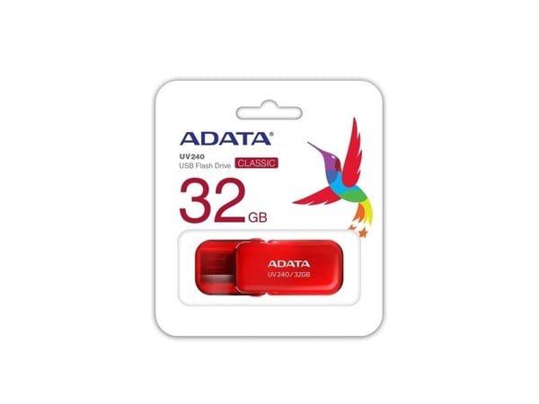 ADATA UV240 - USB flash-enhet - 32 GB - USB 2.0 - röd