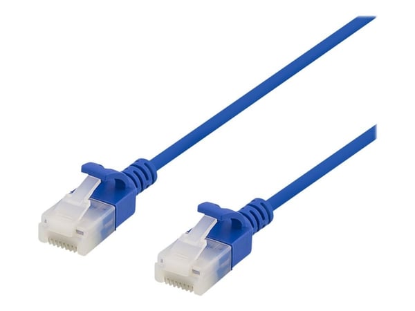 DELTACO - Koblingskabel - RJ-45 (hann) til RJ-45 (hann) - 5 m - UTP - CAT 6a - halogenfri, formstøpt, uten hindringer - blå