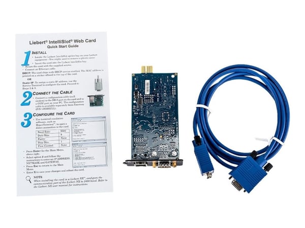Liebert Intellislot Web Card - Adapter for fjernstyrt administrasjon - Liebert IntelliSlot - 100Mb LAN, RS-232 - 100Base-TX - for Liebert GXT3