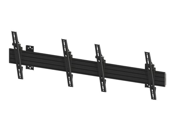 Multibrackets M Wallmount Pro MBW2U - Monteringssats (2 väggplattor, väggskenor, 4 lutningsarmar) - för 2 LCD-bildskärmar - aluminium, stål - svart...