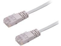 MicroConnect - Nettverkskabel - RJ-45 (hann) til RJ-45 (hann) - 25 cm - UTP - CAT 6 - flertrådet, flat - grå