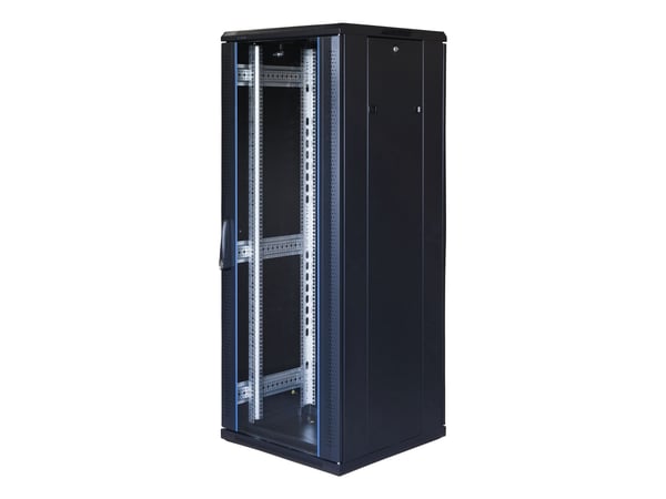 SystemG 19" skåp 32U 600x600 glasfrontdörr metall 800 kg
