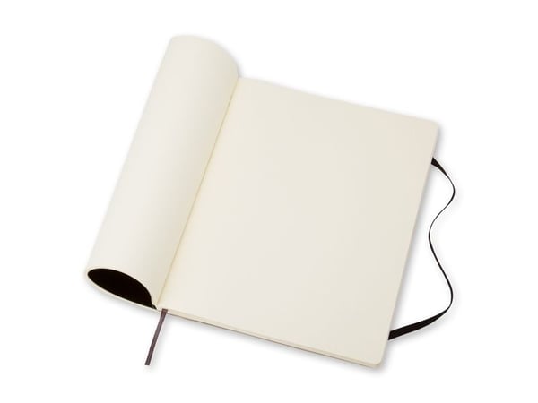 Moleskine Classic Notebook XL, ulinjeret, soft cover sort