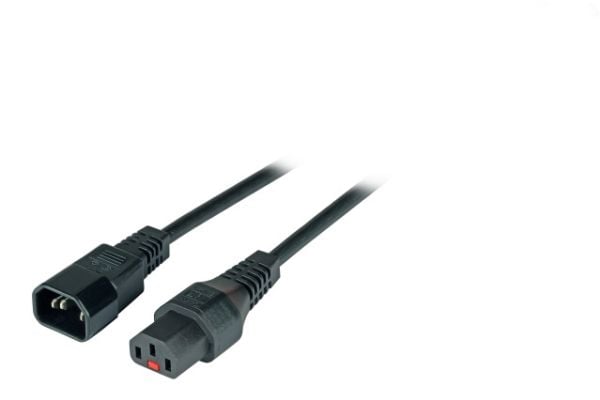 MicroConnect - Jatkojohto virralle - IEC 60320 C14 - IEC 60320 C13 - 3 m - musta
