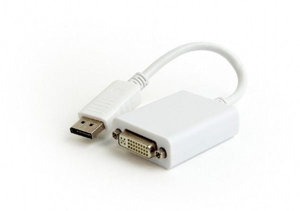 Cablexpert - Video adapter - dobbeltlenke - DisplayPort hann til DVI-I hunn - 10 cm - hvit - 4K-støtte