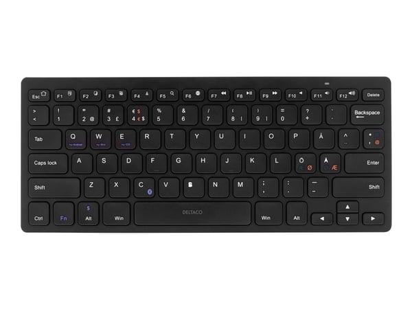DELTACO TB-631 mini - Tastatur - trådløs - Bluetooth - Nordisk - svart