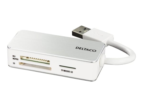 DELTACO UCR-147 - Kortleser (MS PRO, MS PRO Duo, TransFlash, SDHC, microSDHC) - USB 3.0