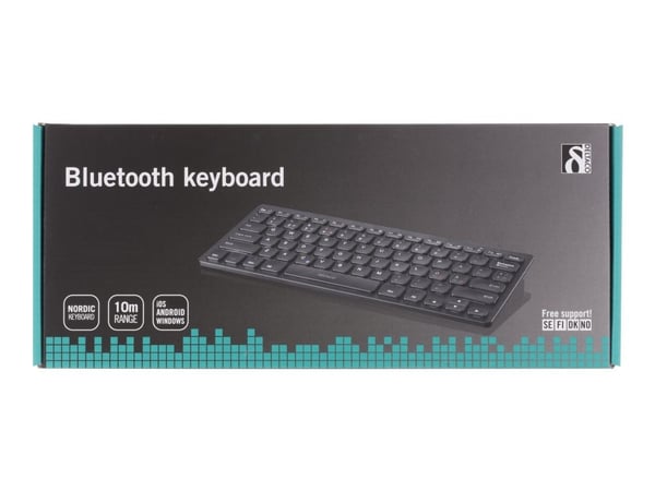 DELTACO TB-631 mini - Tastatur - trådløs - Bluetooth - Nordisk - svart