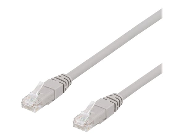 DELTACO TP-67AU - Liitäntäjohto - RJ-45 (uros) RJ-45 (uros) - 7 m - UTP - CAT 6a - halogeeniton - harmaa