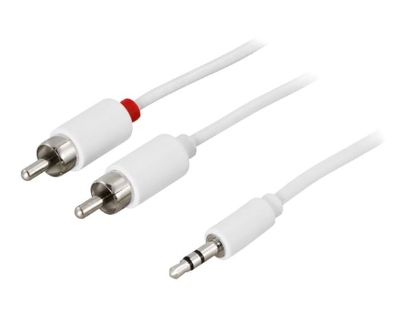Deltaco Äänikaapeli, 3,5mm uros - 2xRCA uros, 5m, valkoinen, 3.5mm, Uros, RCA, Uros, 5 m, Valkoinen Deltaco Äänikaapeli, 3,5mm uros - 2xRCA uros, 5m, valkoinen, 3.5mm, Uros, RCA, Uros, 5 m, Valkoinen