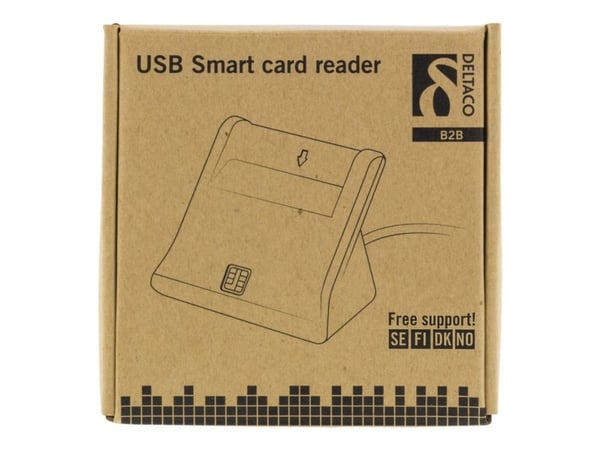 DELTACO UCR-156 - SMART-kortleser - USB - svart