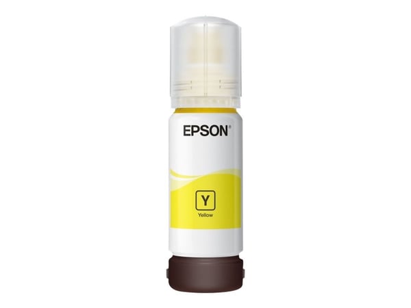 Epson 106 EcoTank -mustepullo, keltainen, Alkuperäinen, Keltainen, Epson, - EcoTank ET-7750 - EcoTank ET-7700, 70 ml, Mustesuihkutulostus
