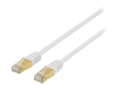 DELTACO STP-75 - Liitäntäkaapeli - RJ-45 (uros) - RJ-45 (uros) - 5 m - SFTP - CAT 7 - halogeeniton - valkoinen