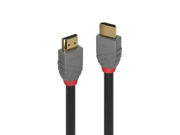 Lindy 36963, 2 m, HDMI-tyyppi A (vakio), HDMI-tyyppi A (vakio), 4096 x 2160 pikseliä, 3D, Musta, Harmaa