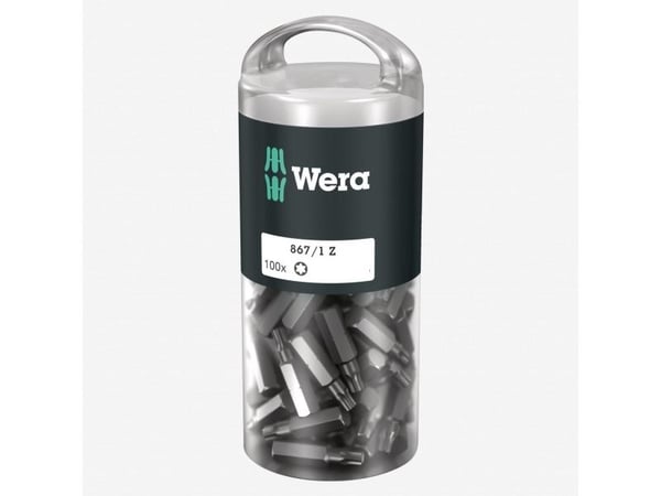 Wera 05072448001, 100 kpl, Torx, TX 20x25, 25 mm, 25,4 / 4 mm (1 / 4"), Kahdeksankulmainen