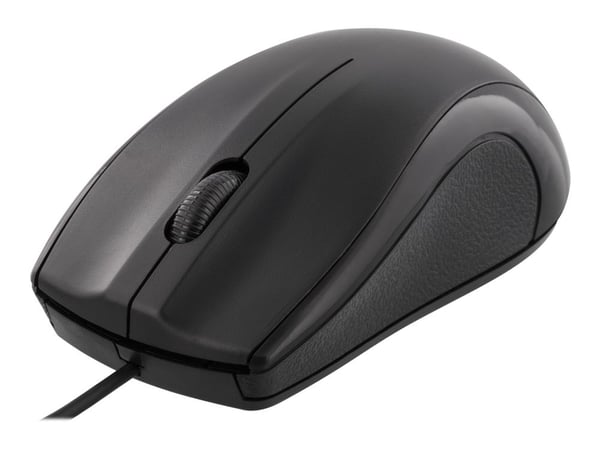 DELTACO MS-711 - Mus - optisk - 3 knapper - kablet - USB 2.0 - svart