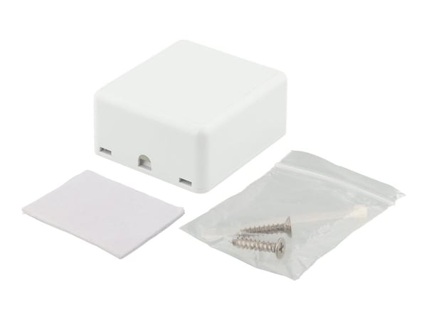DELTACO VR-223 - Overflatemonteringsboks for nettverk - overflatemonterbar - hvit - 2 porter